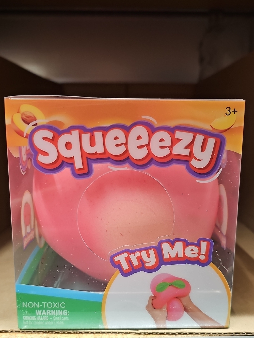 Sunny Days Squeeezy Peach Shape Fidget Toy